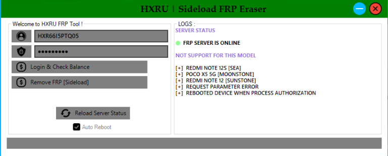 HXRU FRP Tool - Sideload FRP Server - FREE Credit HXRU FRP Tool Xiaomi Authentication: Your Trusted Partner in Xiaomi Device Authentication