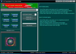G-ST Samunlock V7.8.0.0 - Samsung All CPU MTK Qualcomm Release 2024 Features of G-ST Samunlock V7.8