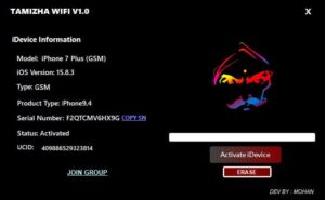 TAMIZHA WIFI TOOL Activator 1.0 iOS15-16 iPhone 6s ~ X 24 Hours Direct FREE