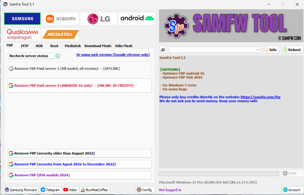 Download FREE SamFw Tool 5.1 2025 - SamFw tool Remove FRP 2026 USA models Download FREE SamFw Tool 5.1 2025 - Qualcomm Samsung Xiaomi LG Android Update #KG #FRP #1