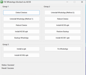 FIX WhatsApp Blocked Solution AEOB Solved - Backup & Restore Install AEOB .apk Method 1 Method 2