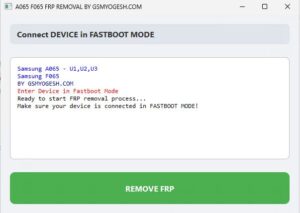 Samsung A065F F065 Offline FRP Removal Tool