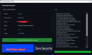 ZeroActivator v1.0.0 — iOS Activation / Setup Repair Utility (Authorised Use)